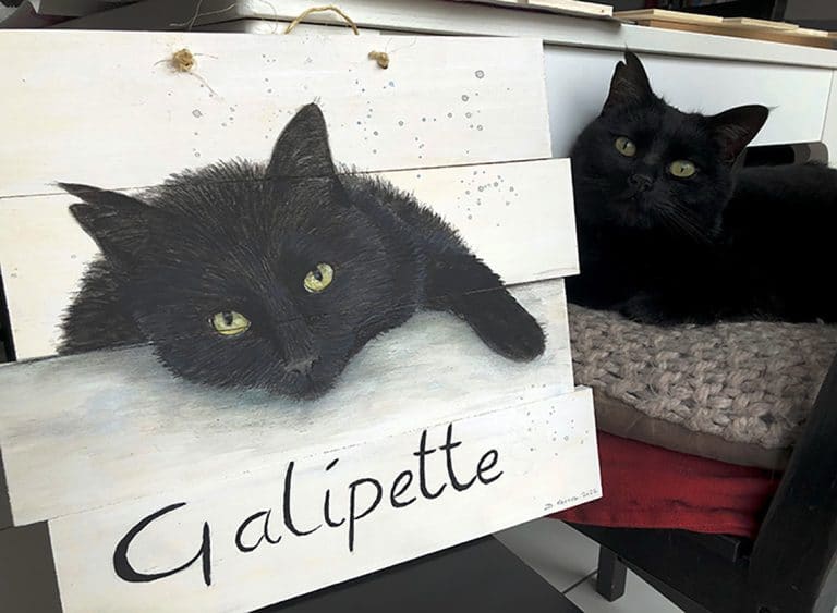 portrait animalier sur bois